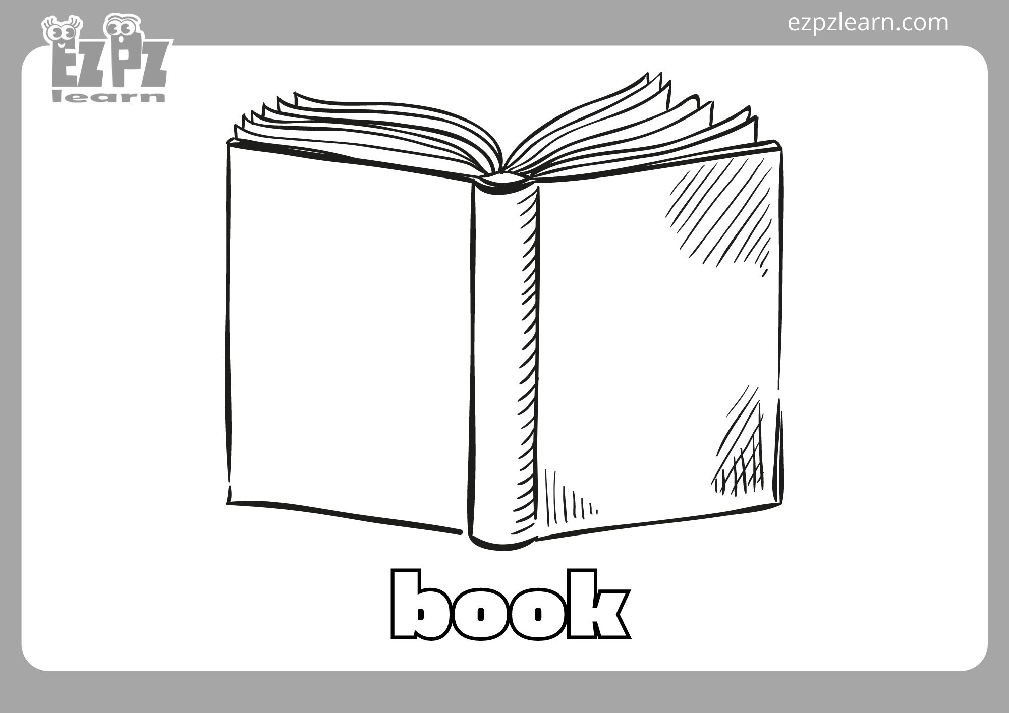 Book Coloring Page